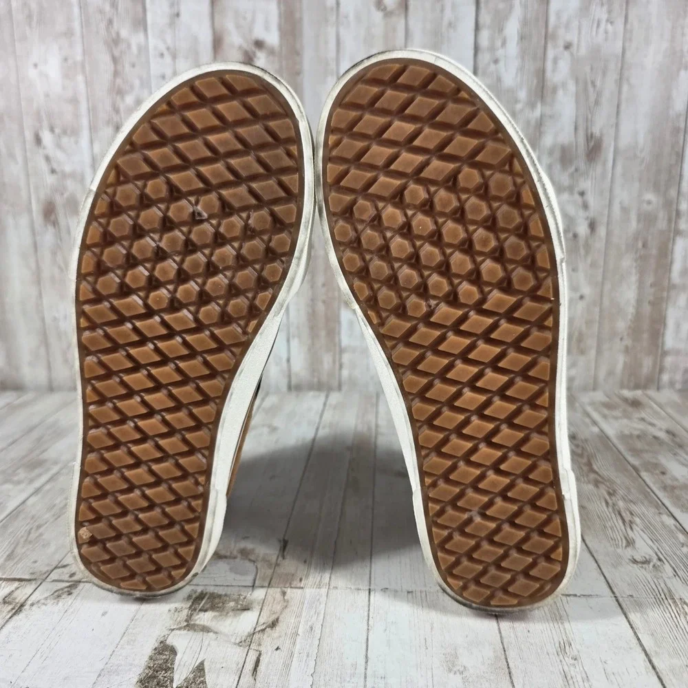 Vans‎ Sk8-Hi MTE Brown Suede Plaid Flannel High Top Sneakers Womens 7 Mens 5.5